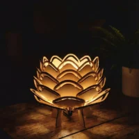 pomme de pin - nuit Lampe demi-pomme de pin