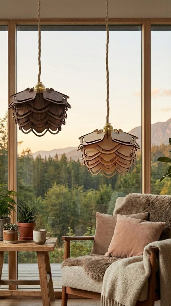 Lampe demi-pomme de pin